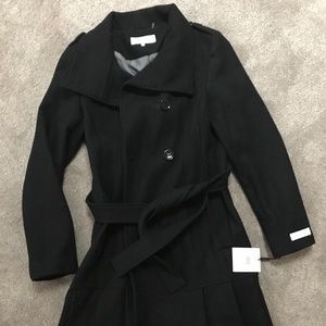 NWT Calvin Klein long Black Coat